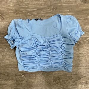 Cropped Ruffle Top
